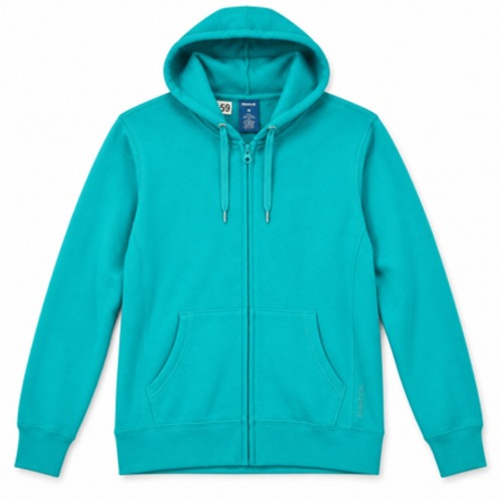 Reebok Full Zip Fleece Hoodie Women's M Teal